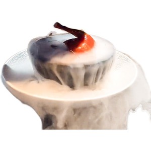 5성급 호텔용 스톤 분자 요리 음식 그릇 화산석 4인치 무광 블랙 크리에이티브 도자기 루나 볼 - Product Image 2