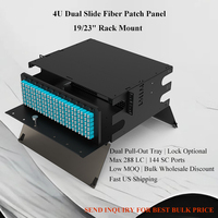 288 Cores 4U Rack Mount Push Pull Type Fiber Optic Optical Fiber Patch Panel Terminal Box