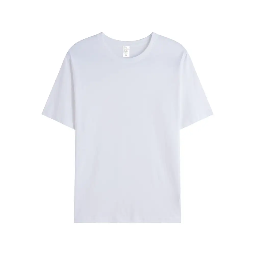 Unisex Gekamd 100% Katoenen T-Shirt Effen Blanco Zwart Wit Basis T-Shirt Logo Custom T-Shirt