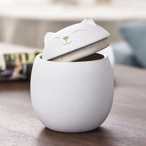 Guci hewan peliharaan keramik kualitas tinggi sesuai pesanan Glossy Frosted Pet Memorial kenang-kenangan untuk anjing kucing abu - Product Image 5