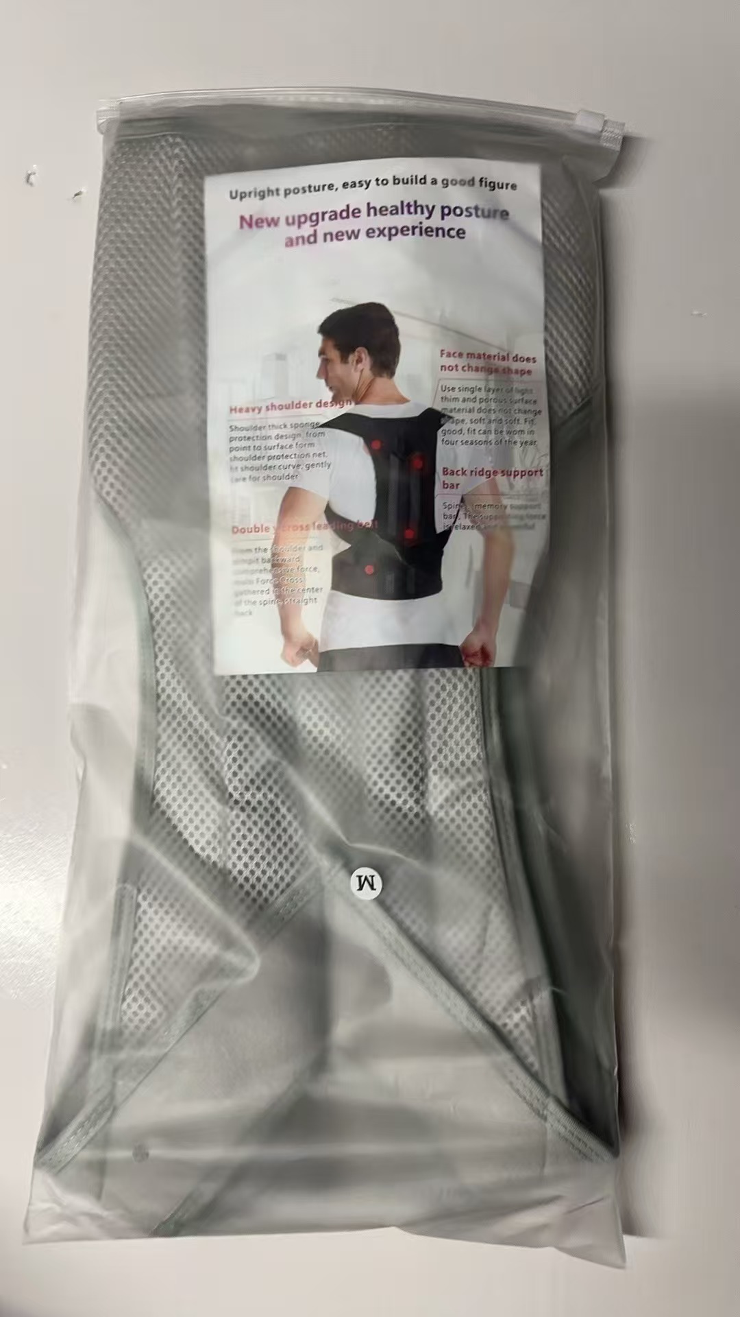 Gris [Versión Premium de 45cm de Alto] Paquete con Cremallera de PE