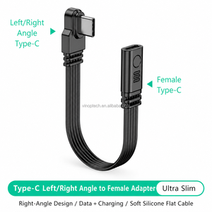 Cable Flexible de Silicona Tipo C con Curvas Arriba/<span class=keywords><strong>Abajo</strong></span>/Izquierda y Derecha, Transmisión de Datos USB 2.0, Cable de Datos Tipo C PD65W - Product Image 2