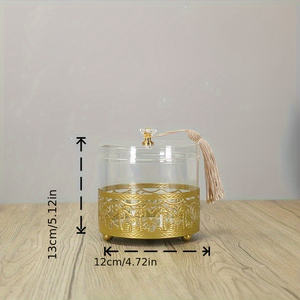 Tarro de almacenamiento decorativo moderno Ramadán y Eid CON ADORNO islámico de hierro soldado, tapa de metal y plástico para aperitivos y almacenamiento familiar - Product Image 3