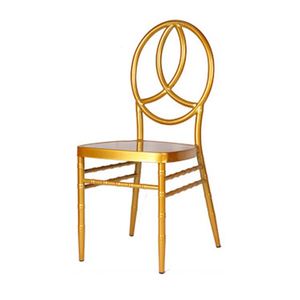 Hotel moderno metal evento muebles diseño dorado comedor Acero inoxidable boda silla - Product Image 4