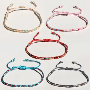 Ins vente chaude mode bijoux à breloques fines conception Simple coloré Miyuki perle de rocaille tissé Bracelet pour femmes Bracelets amoureux cadeau