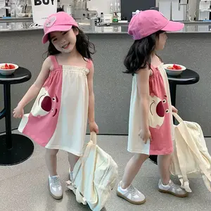 Vestito 2024 coreano per bambini abiti casual abbigliamento per bambini estate cartoni animati bambino costume per bambini