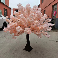 BL-AT06 Arbre à fleurs de cerisier artificiel suspendu rose, vert, bleu, 90 cm, pour centre de table de restaurant ou de mariage