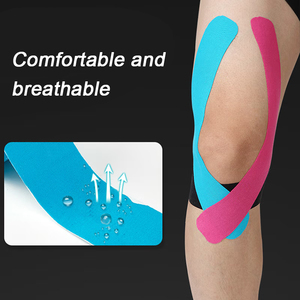 Bande de kinésiologie élastique sportive respirante et résistante à l'eau en coton de 5 cm x 5 m avec impression de logo personnalisée pour la physiothérapie - Product Image 6
