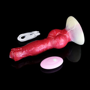 Drop pengiriman simpul anjing dildo untuk wanita Vagina masturbasi 10 frekuensi getaran <span class=keywords><strong>Penis</strong></span> Anal buatan Plug dewasa pijat - Product Image 3