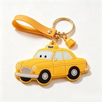 Porte-clés 3D personnalisé en PVC, bus à deux étages vintage, logo personnalisé OEM ODM, souvenir touristique, cadeau promotionnel pour la promotion