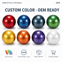 SDBALLS Bola de Trackball Óptica UPR de 34 mm, Bola de Repuesto de Polvo Metálico Pulido con Precisión para Ratón Trackball y Teclado DIY