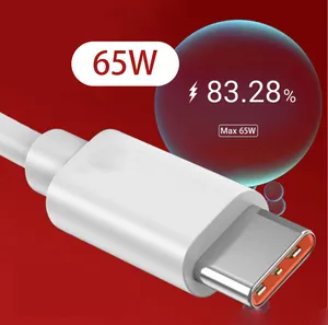 6A عالية الجودة الراقية سوبر شحن سريع 65W شاحن سريعة تهمة عالية السرعة المحمول كابل بيانات نوع c USB c كابل