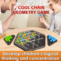 Juego de Ajedrez Triangular HTL con Bandas Elásticas, Tablero Geométrico, Rompecabezas de Estrategia, Razonamiento Espacial, Juguete Familiar de Mesa para 2-4 Jugadores