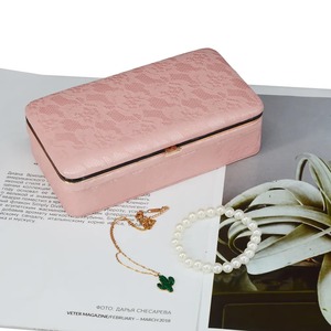 Kim Loại Tấm Mở Hộp Đồ Trang Sức Nhẫn Bông Tai Dây Chuyền Phụ Nữ Giáng Sinh Quà Tặng Da Trang Sức Phụ Kiện Hiển Thị Mang Trường Hợp - Product Image 2