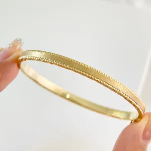 Lerca Luxe Sieraden Ontwerpers Echte 18K Massief Gouden Effen Armbanden Voor Mannen Vrouwen Armband Voor Bulk Custom Sieraden Fabricage