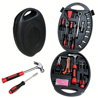 Juego de Herramientas Manuales Básicas para el Hogar, Multiusos, con Estuche de Plástico, Ideal para Taller, Proyectos de Bricolaje Diarios