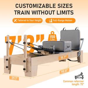 Máquina de <span class=keywords><strong>Pilates</strong></span> con Estructura Reforzada de Madera de Arce de Calidad Profesional, Rendimiento Confiable - Product Image 2