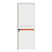 Offre spéciale, portes secoueuses intérieures simples en bois massif apprêté blanc de 96 pouces avec serrure intelligente