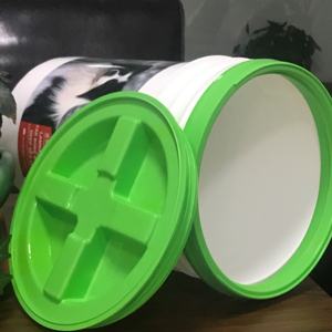 ถังเก็บอาหารสัตว์เลี้ยงแบบแห้ง ขนาด 6 แกลลอน ผลิตจากพลาสติก ปิดผนึกแน่นหนา สีขาว พร้อมฝาเกลียวแบบ Gamma - Product Image 5