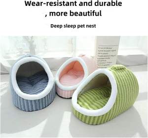 Cama Acogedora para Mascotas, Tipo Cueva, con Cubierta de Felpa Gruesa y Cálida, para Perros y Gatos de Tamaño Pequeño y Mediano - Product Image 6