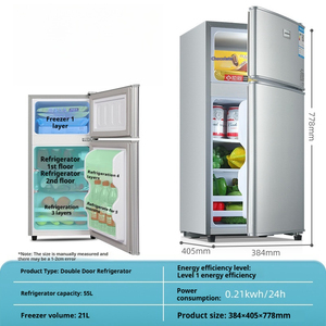 76L/refrigerador de doble puerta hogar enfriamiento rápido ahorro de energía refrigerador refrigeradores para el hogar - Product Image 6