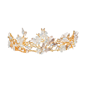 Principessa Di Cristallo Diademi <span class=keywords><strong>e</strong></span> Corone Fascia Del Capretto Delle Ragazze Da Sposa Corona <span class=keywords><strong>Tiara</strong></span> Nuziale Accessori Per Capelli Fasce Per Capelli Perla Dei Monili - Product Image 1