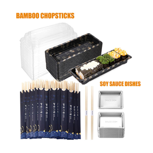 Plastica monouso stile giapponese Sushi Box rettangolare Blister contenitore coperchio <span class=keywords><strong>per</strong></span> portare via giapponese stile imballaggio in plastica - Product Image 6