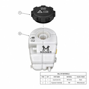 Tanque de expansión de refrigerante MANER 4G0121403G para Audi A6 C7 A6L C7 A7 2012-2018, depósito de desbordamiento del radiador - Product Image 5