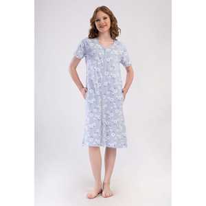 Robe de nuit à manches courtes avec fermeture éclair et poches pour femmes, pour un usage domestique - Product Image 4
