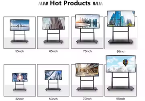 65 75 85 98 Inch 450 Nits Dual OS Android/Win 10 Bảng Tương Tác 4K Màn Hình LCD Phẳng Đa Cảm Ứng Bảng Kỹ Thuật Số - Product Image 5