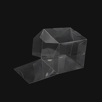 Vente en gros de boîtes d'emballage en plastique transparent PET de petite taille, nouveau design, pliables, pour cadeaux, boîtes d'emballage transparentes pour bougies