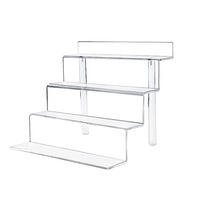 Étagère d'appoint moderne amovible et légère en acrylique transparent brillant multicouche, présentoir de rangement pour cosmétiques