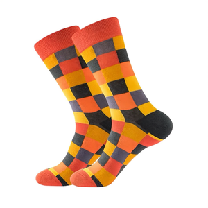 Calzini da Uomo a Metà Polpaccio 40-45 con Motivo a Quadri Colorati, Calze alla Moda - Product Image 1