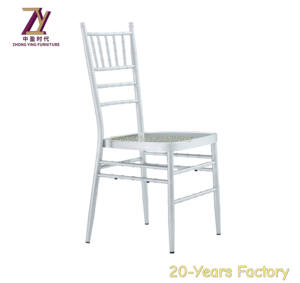 Silla moderna de metal en plata apilable para muebles del hogar para bodas, restaurantes, hoteles, centros comerciales, cocinas, comedores - Product Image 5