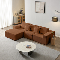 Sofá Seccional Modular en Forma de U de Tela Verde, Sofá Comprimido para Sala de Estar, Juego de Sofás Envasados al Vacío, Sofás de Compresión