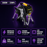 Mesin Semprot Cat Airless Bertekanan Tinggi 220V/110V untuk Dinding, DIY, Pelapisan Cat Lateks, Pistol Semprot Tenaga Listrik