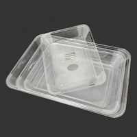 Plateau Gastronorm Rectangulaire en PET de Qualité Alimentaire à Spécifications Multiples pour Présentation Commerciale des Aliments en Cuisine Professionnelle