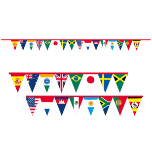 Bolisi Bán Buôn 100% Polyester Trang Trí Màu Rắn Treo Tam Giác Cờ Bunting - Product Image 5