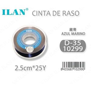 Nastro in Raso Iln 2,5cm 25Y Blu Navy D-35 - Product Image 1