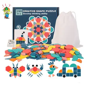 Высококачественные детские ранние образовательные 3d головоломки в форме животных деревянные Разноцветные Креативные геометрические головоломки