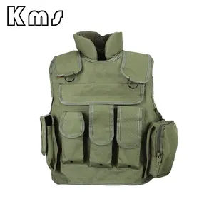 KMS Wholesale Customize Oxford Fabric Outdoor Armor Comprehensive Protect Green Plate Carrier Tactical Vest