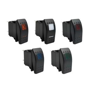 Interrupteur à bascule momentané 12V 20A pour voiture et bateau, 5 broches SPST (ON) OFF, bouton simple, éclairé par LED, pour Arb Carling 4x4, remplacement étanche - Product Image 1