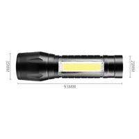 Mini lampe torche tactique LED en gros avec zoom, intensité réglable, batterie au lithium rechargeable, IP44, lumière du jour 6000K pour le camping