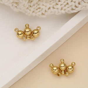 Nueva hebilla magnética de cuentas de Metal chapadas en oro de 14 quilates para pulsera DIY - Product Image 6
