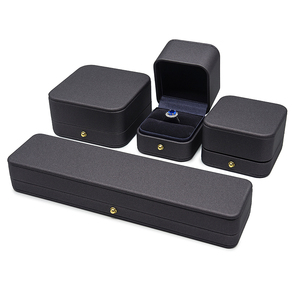 custom Rounded corners PU leather decor diamond jewellery gift box jewelry boxes with logo packaging