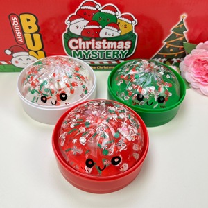 Boule de Noël en forme de pain, visage souriant, jouet anti-stress réaliste, bonbon malté coloré, jouet alimentaire réaliste - Product Image 6