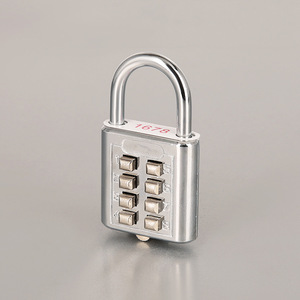 Jinhao Lock Industry Combination <b>Padlock</b> 35mm Zinc Alloy Rectangular Chrome Plated Mechanical Indoor Outdoor Use - Product Image 1