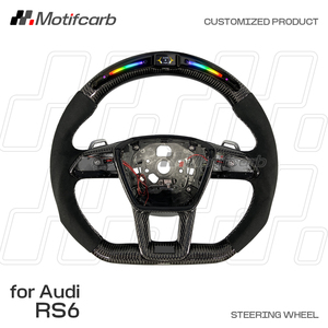 Volante Deportivo Personalizado de Fibra de Carbono con Pantalla LED de RPM para Audi A6 A7 A8 S6 S7 S8 RS6 RS7 Sportback Avant 2019-2026 - Product Image 2