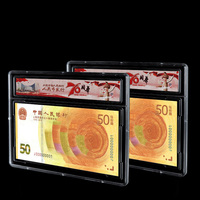 Support de dalle de protection de facture de papier-monnaie acrylique pour collectionneurs billets de banque modèle d'affichage de facture dollar pour cadeaux
