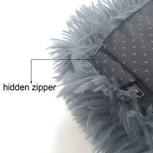 YangYangYangPet Patrón sólido Cama para perros Colchón Caja de huevos Espuma Lavable Ortopédica Gris oscuro Felpa para perros pequeños medianos grandes - Product Image 5